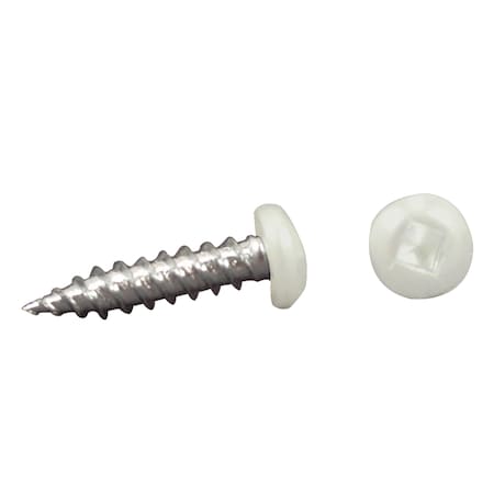 AP Products 012-PSQ500 W 8 X 1 Pan Head Square Recess Screw, Pack Of 500 - 1, White